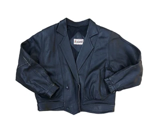 Giacca pelle totale vintage Industrias Acuarios's Calidad donna LG moto moto - Foto 1 di 12