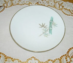 Plato de bambú verde vintage Noritake ORIENTAL 6 3/8" Japón ~ - Imagen 1 de 4