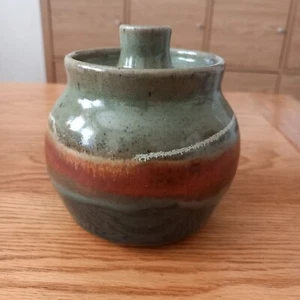Vintage Studio Art Pottery Signed Glazed Stoneware Candle Holder : Rare Design - Picture 1 of 7