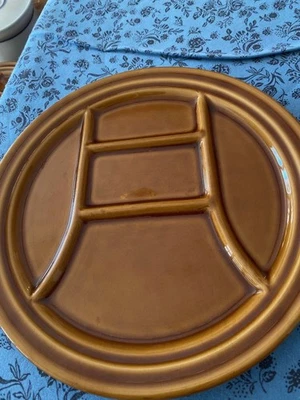 Staub Vintage France 1  Assiette  Divisées À Fondue   Brune  Caramel - Photo 1/4