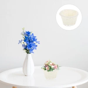 4pcs Mini Imitation Rattan Basket Miniature Flower Basket Small Storage - Picture 1 of 10