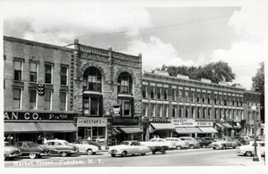 Market Street Potsdam NY 1950 Main Street Classic Cars Vintage RPPC Postcard T5V - Picture 1 of 2