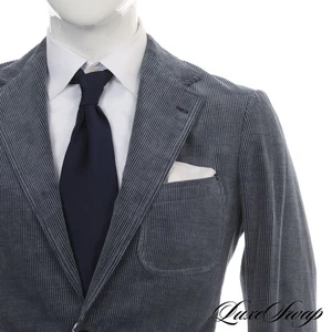 NWT The Armoury Japan Mod. 12 Zegna Cashco Cashmere Mix Blue Corduroy Jacket 50 - Picture 1 of 13