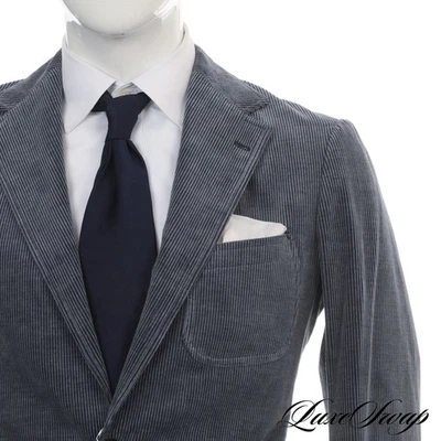 NWT The Armoury Japan Mod. 12 Zegna Cashco Cashmere Mix Blue Corduroy Jacket 46 - Image 1 of 4