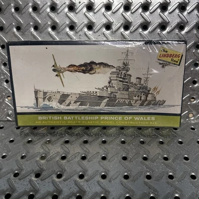 Vintage 1968 LINDBERG 1/750 BRITISH BATTLESHIP PRINCE OF WALES - Factory Sealed - Image 1 of 4