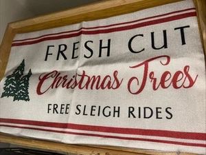 Fresh Cut Christmas Trees Pine Spruce Throw Pillow Cover 19.5" X 11.5" - Picture 1 of 3
