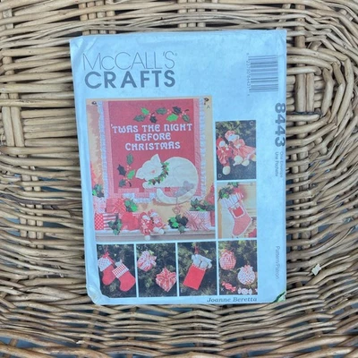 Vintage McCalls Crafts Sewing Patterns 8443 Christmas Stockings Ornaments - Image 1 of 3