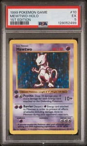 Mewtwo Holo 10/102 Base Set 1st Edition Pokémon 1999 PSA 5 - Picture 1 of 2