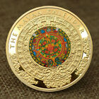 1Pcs Culture Commemorative Double Sides Mexico Maya Plated Gold Coin