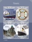 St Thomas   2019 Rms Titanic   4 Stamp Sheet   St190309a