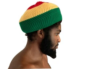 locks Rasta Hair Net Hat Tam Medium Short Dreads Ras Red Green Yellow Dreadlocks - Picture 1 of 4