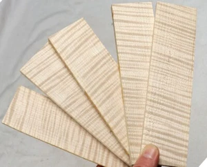 Fiddleback maple acoustic or classical guitar bridge blank 2x7.9x.43" - Picture 1 of 3