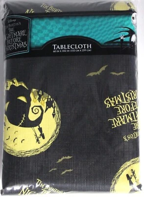 Disney The Nightmare Before Christmas Vinyl Tablecloth Halloween Jack 60 x 102” - Image 1 of 4