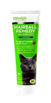 Tomlyn Laxatone Maple-Flavored Hairball Remedy Gel for Cats and Kittens, 4.25oz