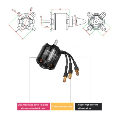 SURPASS 2216 1120KV 14 Poles Brushless Motor for RC Airplane Y5G5 - Image 1 of 4