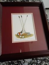 Martha Hinson Golf Print "Tee Time" - Professionally Framed Golf Clubs 1742/2950
