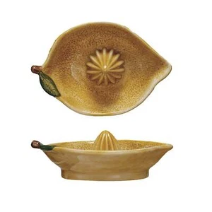 Hand-Painted Stoneware Ceramic Lemon Juicer - Picture 1 of 10