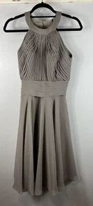 Allure Bridal Evening Gown Bridesmaid Prom Dress Halter Swing Skirt Size 10 - Picture 1 of 8