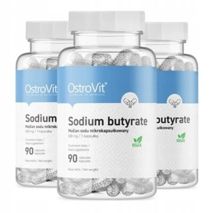 OSTROVIT SODIUM BUTYRATE 3 x 90 CAPSULES 600mg Butyric acid vege - Picture 1 of 2