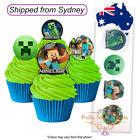 MINECRAFT Edible Wafer Cupcake Toppers - 16 piece pack - Licensed