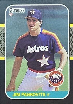 1987 Donruss #605 Jim Pankovits Houston Astros Baseball Card - Image 1 of 2