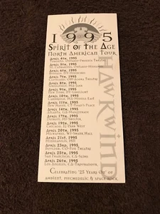 Hawkwind 1995 Spirit Of The Age North American Tour Dates Promo - Picture 1 of 2