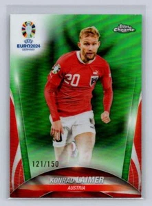 2024 Topps Chrome UEFA Euro #70 Konrad Laimer -Neon Green 121/150-Austria - Picture 1 of 2