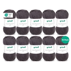 Wolle Lisa Premium uni - 10 x 50 g - Wolle zum Häkeln - Wolle zum Stricken - ... - Bild 1 von 6