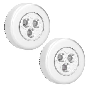 2 x LED Schrank Push Nachtlichter superhell SELBSTKLEBEND Push ON & Off - Bild 1 von 12