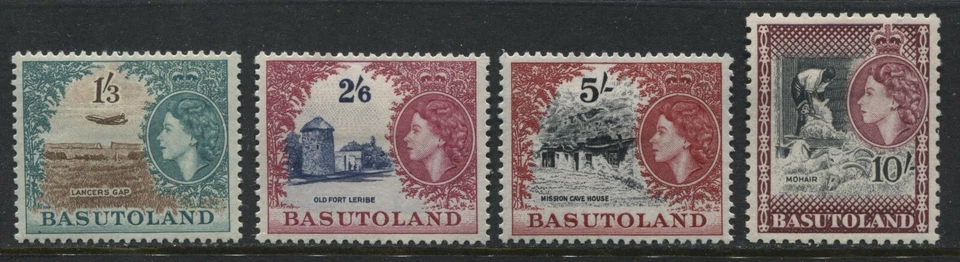 Basutoland QEII 1954 values from 1/3d to 10/ mint o.g. hinged - Image 1 of 1
