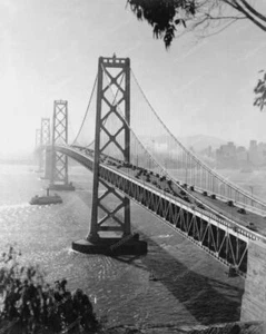San Francisco Oakland Bay Bridge Vintage 8x10 Reprint Of Old Photo - Bild 1 von 1