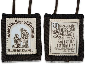 Durable Best Brown Scapular (USA) by Venerare', Double Cloth - Picture 1 of 2