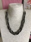 Silver And Gunmetal Tone Necklace 