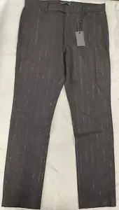 NWT $598 John Varvatos Mercer Pants in Espresso Size: 46 (P512Z3) - Picture 1 of 5