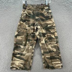 Gap Camo Pants Boys 4 20X19 Green Baggy 90s Y2K Cargo Streetwear HipHop * - Picture 1 of 13