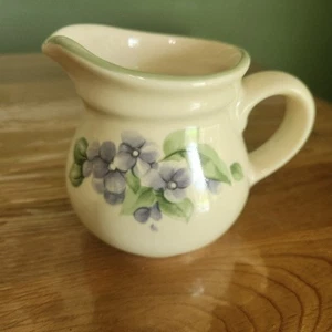 Pfaltzgraff Garden Party Purple Violets Flower Creamer Small Pitcher 4" - Picture 1 of 4