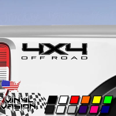 2x 4x4 Offroad Bedside Vinyl Decal Sticker for Ford F150 Ranger Foto 1 de 3