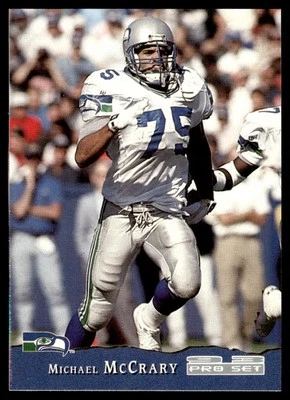1993 Pro Set Michael McCrary Rookie Seattle Seahawks #417 - Image 1 of 2