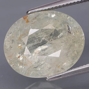 6.82Ct.Precious Gem! Natural BIG Pale Green UNHEATED Sapphire Tanzania - Picture 1 of 4