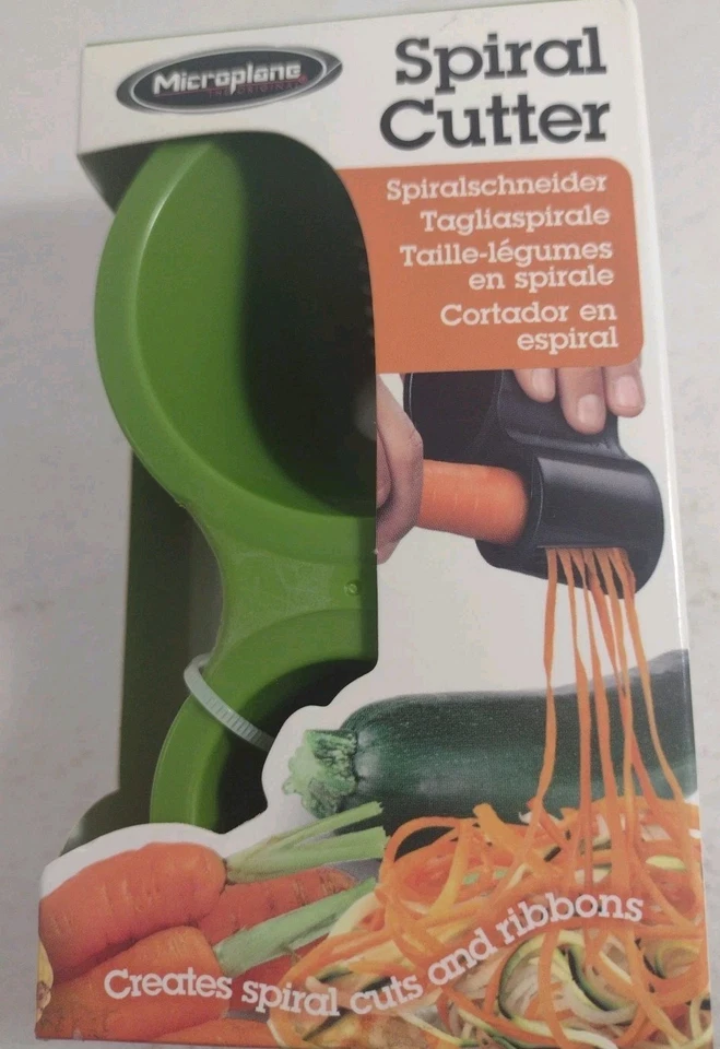 Cortadora espiral microplano cinta verde cortes vegetales calabacín fideos zanahorias Foto 1 de 4
