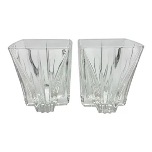 Juego de 2 vasos de whisky antiguos dobles de cristal Lenox Oasis - Imagen 1 de 11
