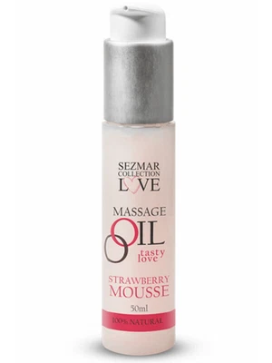 Huile de massage comestible mousse de fraise 50ml - SEZ003 - Photo 1/2