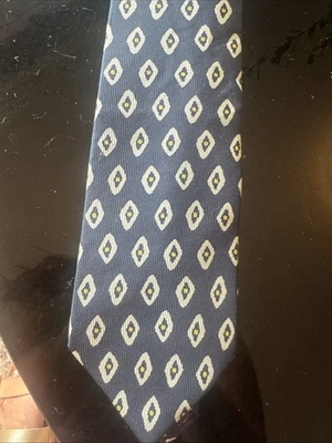 Corbata ABERCROMBIE & FITCH 100% SEDA AZUL COSIDA A MANO EN EE. UU. AÑOS 90 vintage Foto 1 de 4