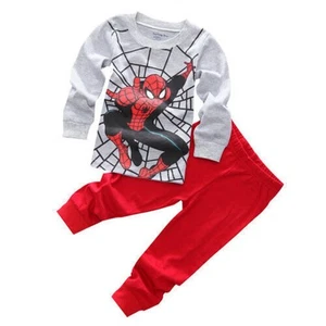 ᅮNiños Bebé Héroe Ropa Manga Larga Camiseta Pantalones Disfraz Trajes de Dos Piezas - Imagen 1 de 19