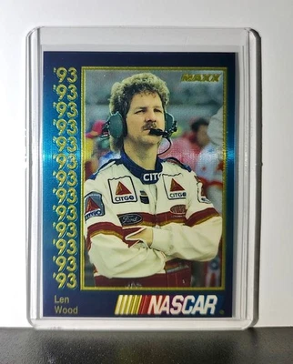 Len Wood 1993 Maxx Premier Plus Racing #103 NASCAR Card Wood Brothers Racing - Image 1 of 2