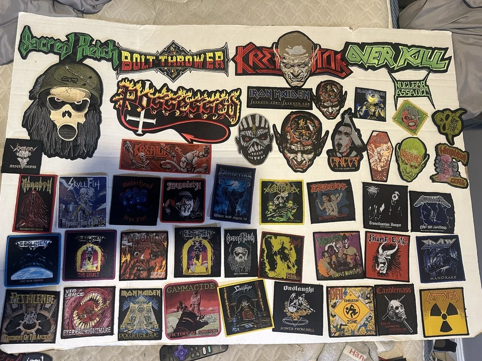 Lote de parches de música heavy metal Foto 1 de 4