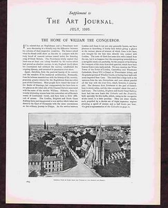 Caen France - Home of William the Conqueror-1895 Art History Article - Picture 1 of 2