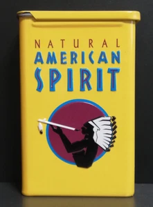 Natural American Spirit Cigarettes Yellow Empty Tin - Picture 1 of 12