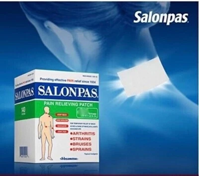 SALONPAS AE 100 Pain Relieving Patches 4.2cmx6.5cm Expiry 6/2028 Made in Japan - image 1 of 4
