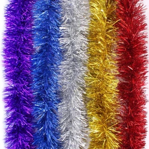 10Pcs 2m Chunky Thick Xmas Tinsel Garland Tree Home Christmas Party Decoration - Picture 1 of 34